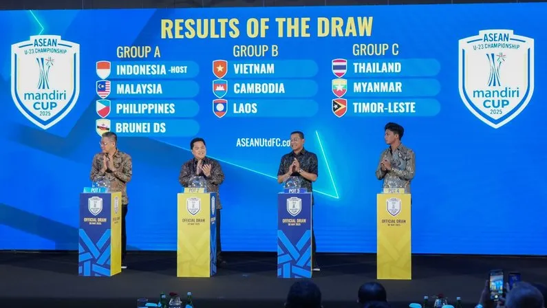 News FOOTBALL: Hasil Undian ASEAN U-23 Championship 2025: Indonesia di Grup A Lawan Malaysia, Filipina, Brunei Darussalam